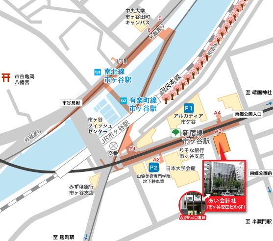 市ヶ谷 駅 構内 図